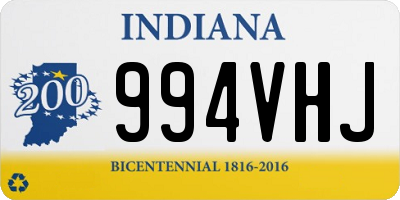 IN license plate 994VHJ