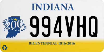 IN license plate 994VHQ