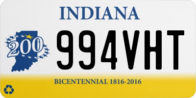 IN license plate 994VHT