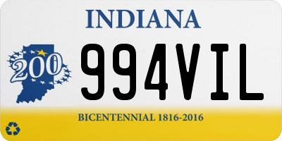 IN license plate 994VIL