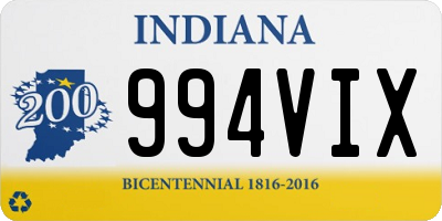 IN license plate 994VIX