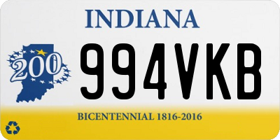 IN license plate 994VKB