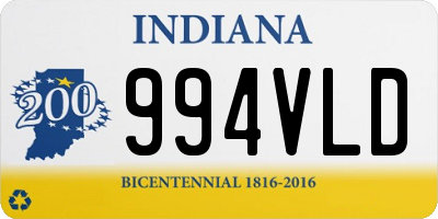 IN license plate 994VLD