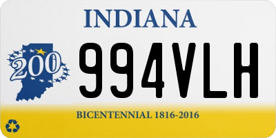 IN license plate 994VLH