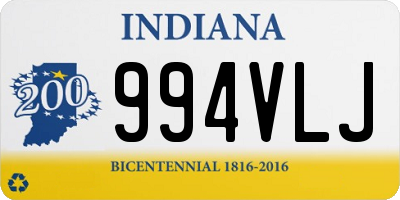 IN license plate 994VLJ