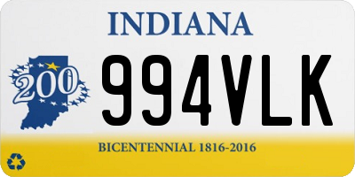 IN license plate 994VLK