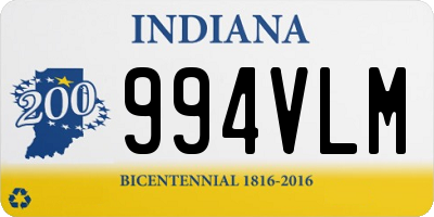 IN license plate 994VLM