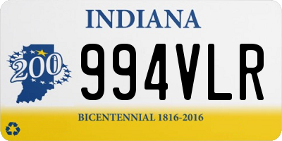 IN license plate 994VLR