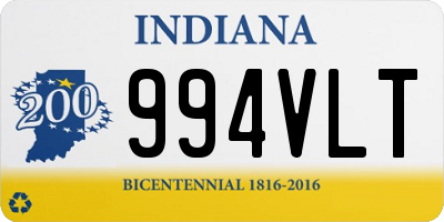 IN license plate 994VLT