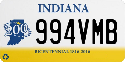 IN license plate 994VMB