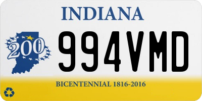 IN license plate 994VMD