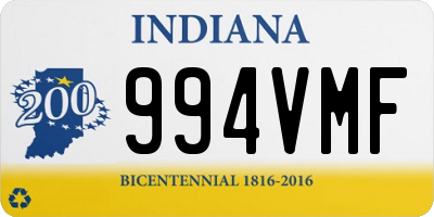 IN license plate 994VMF