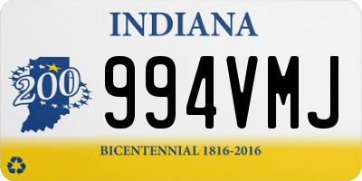 IN license plate 994VMJ