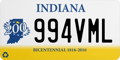 IN license plate 994VML