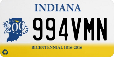 IN license plate 994VMN