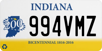 IN license plate 994VMZ