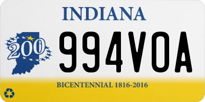 IN license plate 994VOA