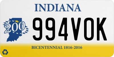 IN license plate 994VOK