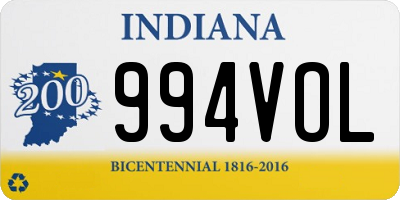 IN license plate 994VOL