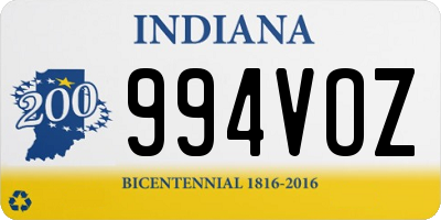 IN license plate 994VOZ