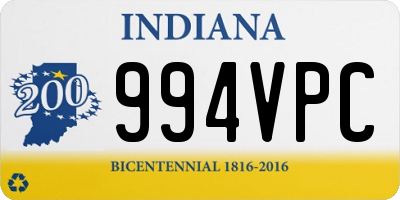 IN license plate 994VPC