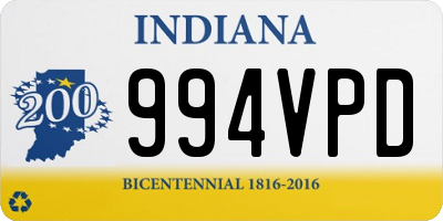 IN license plate 994VPD