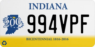 IN license plate 994VPF