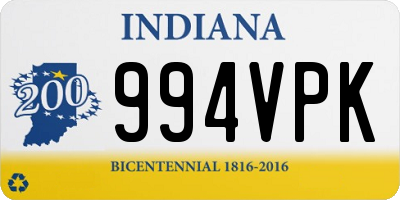 IN license plate 994VPK