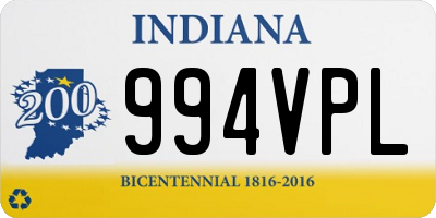 IN license plate 994VPL