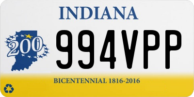 IN license plate 994VPP