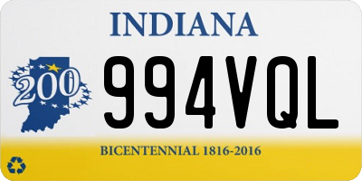 IN license plate 994VQL