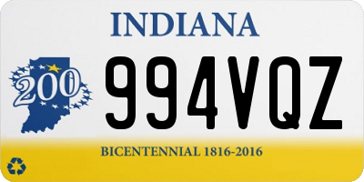 IN license plate 994VQZ