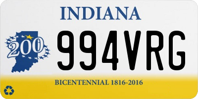 IN license plate 994VRG