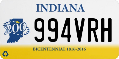 IN license plate 994VRH