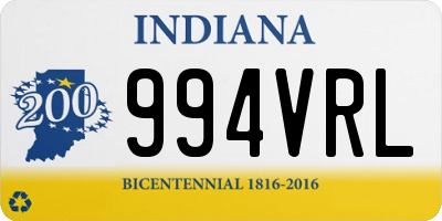 IN license plate 994VRL