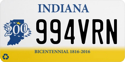 IN license plate 994VRN