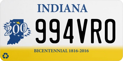 IN license plate 994VRO