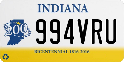 IN license plate 994VRU