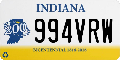 IN license plate 994VRW