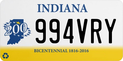 IN license plate 994VRY