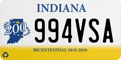 IN license plate 994VSA