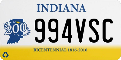 IN license plate 994VSC