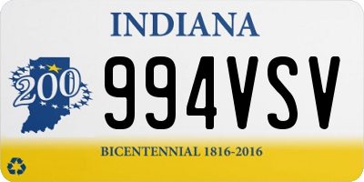 IN license plate 994VSV