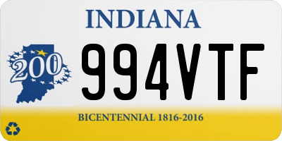 IN license plate 994VTF