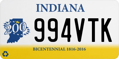 IN license plate 994VTK