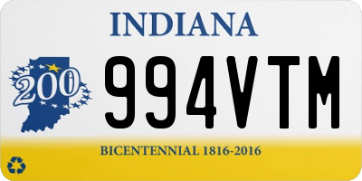 IN license plate 994VTM