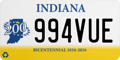 IN license plate 994VUE