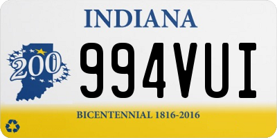 IN license plate 994VUI