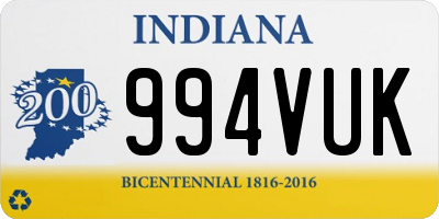 IN license plate 994VUK