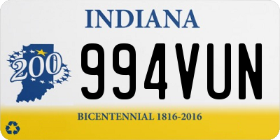 IN license plate 994VUN